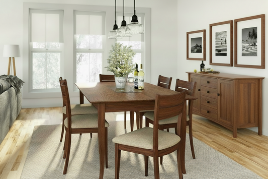 Flared Leg Solid Top Hardwood Tables