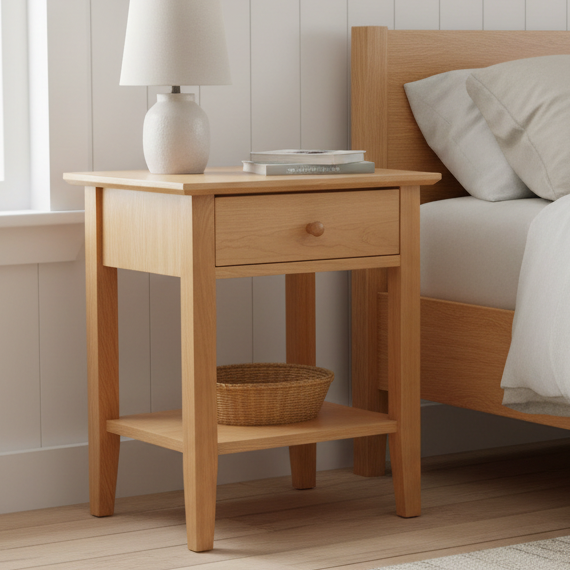 Shaker Night Stand open sides w/One Drawer