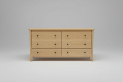 Shaker Post Six Drawer Dresser (SHP9660)