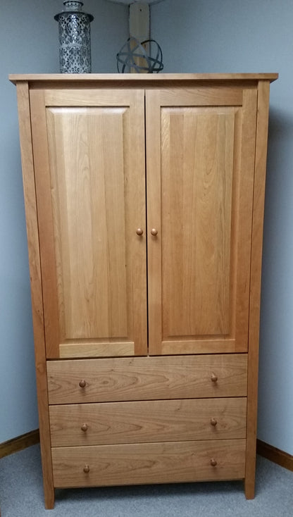 Shaker Post Cherry Armoire