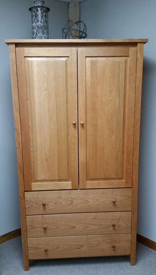 Shaker Post Cherry Armoire