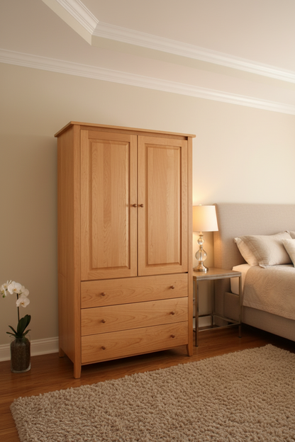 Shaker Post Cherry Armoire