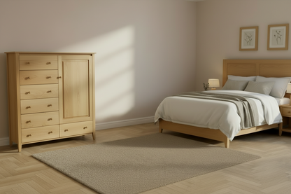 Shaker Post Cherry Armoire with Seven Drawers