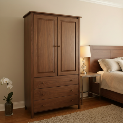 Shaker Post Cherry Armoire