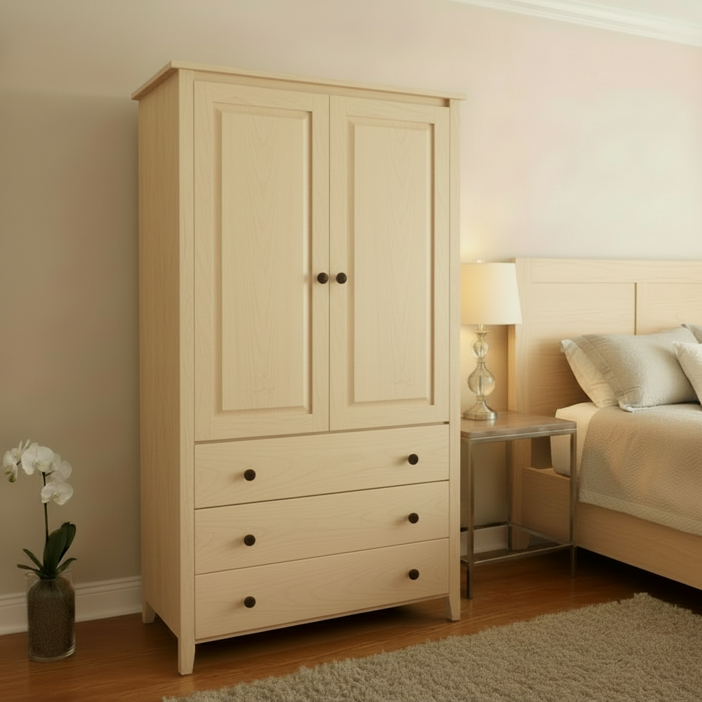 Shaker Post Cherry Armoire