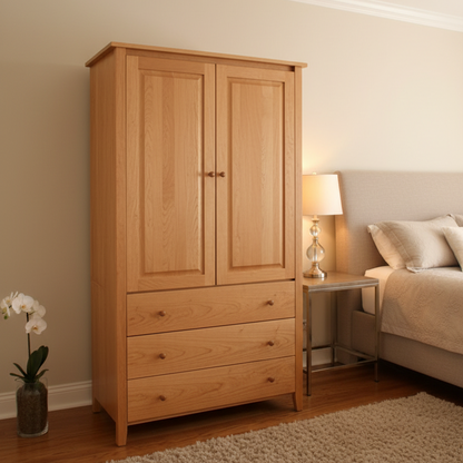 Shaker Post Cherry Armoire