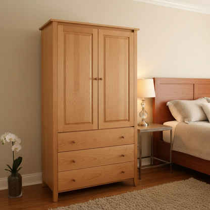 Shaker Post Cherry Armoire