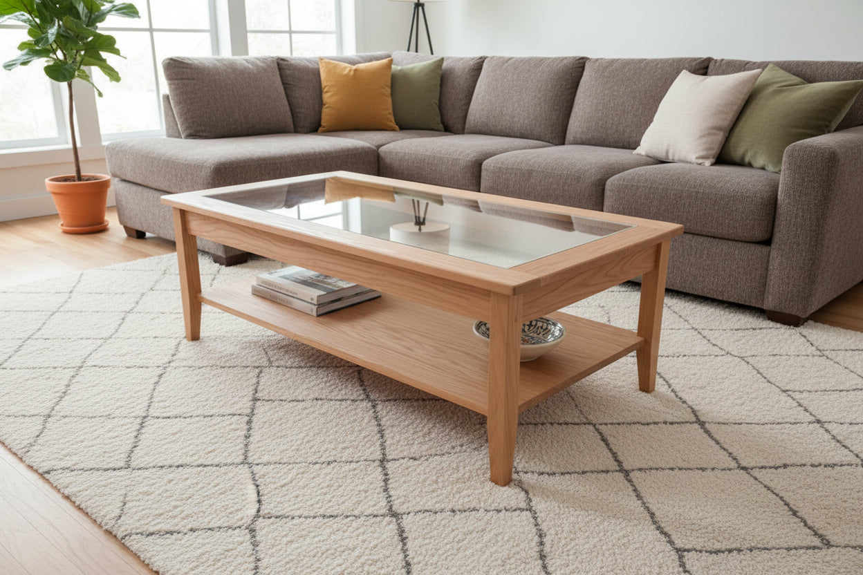 Shaker Coffee Table with the glass tops