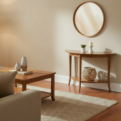 Custom Cherry Demi-lune table