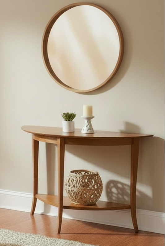 Custom Cherry Demi-lune table